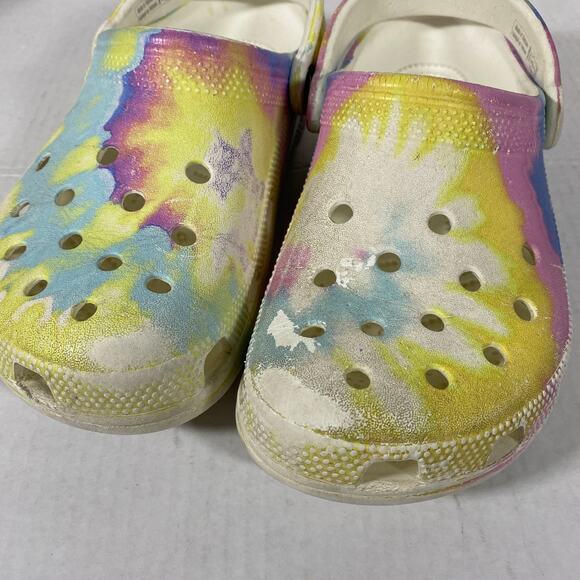 Crocs TieDye Pastel Colors Lightweight Comfort Clog Classic Croc Sz M 5 W 7 - Picture 3 of 12